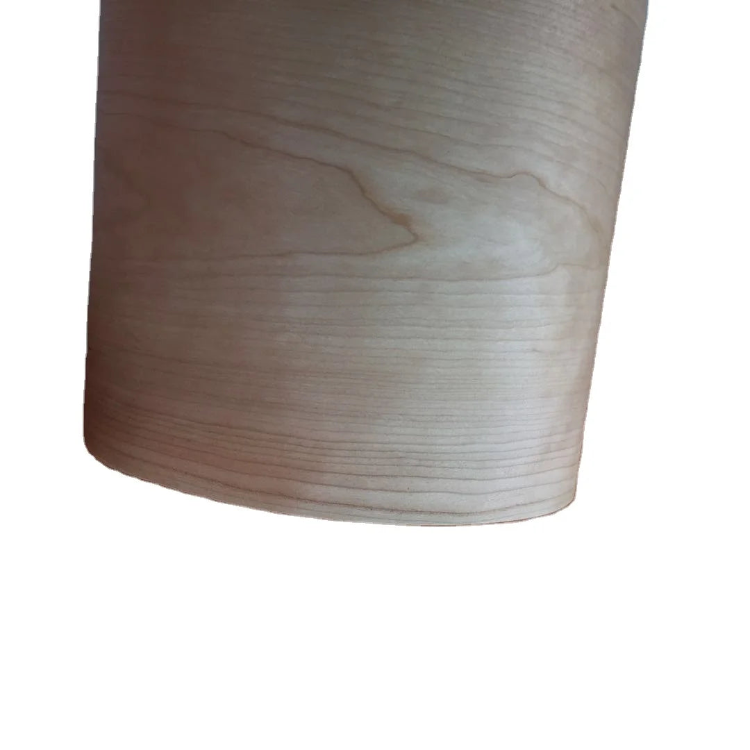Greenland Home Furniture Skin Wood Veneers 2500x200mm 0.25mm Thickness Natural Cherry (C.C.) White Color Hotel Use Eco-Friendly