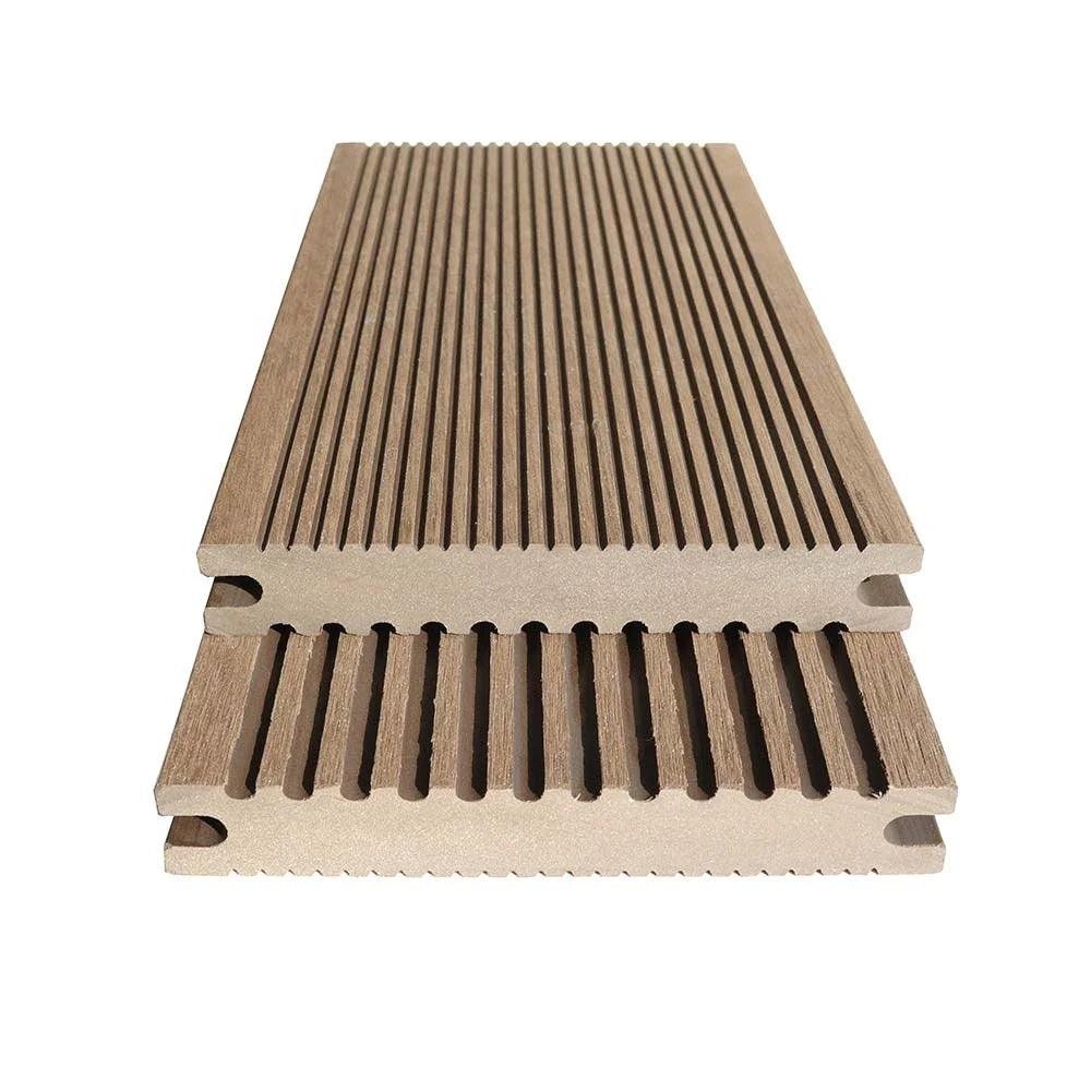 WPC Solid Decking Flooring Wood Plastic Composite Panel 140*25 mm Easy Installation Floor for Garden