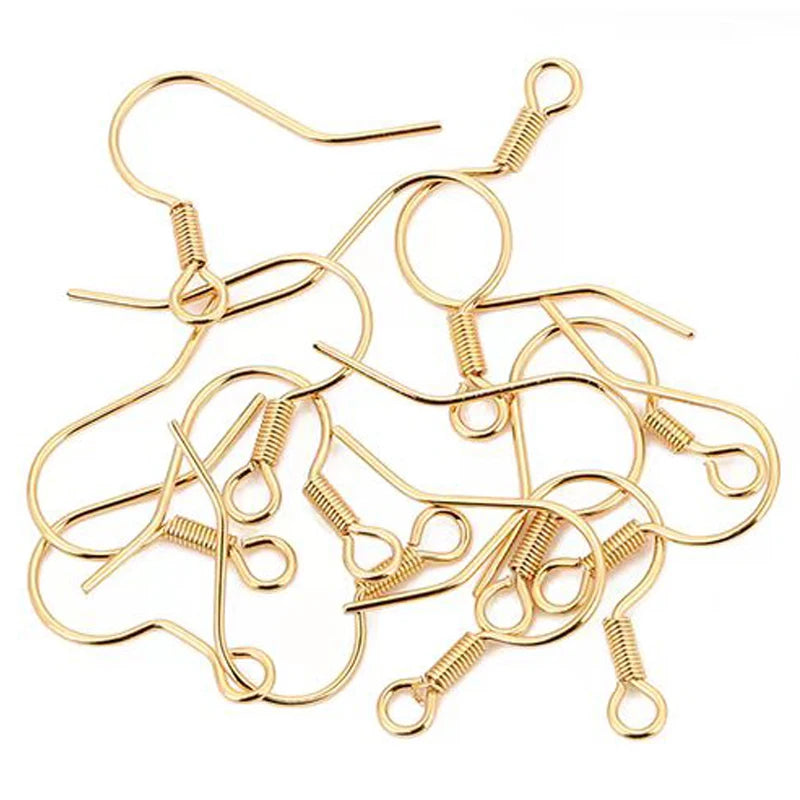 Jewelry Findings Components Earring Making Accessories 18k Gold Plated Hypoallergenic 925 Sterling Silver Earring Hooks