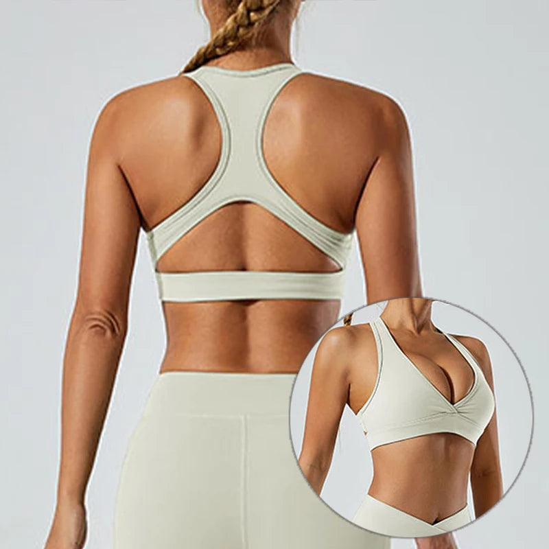 Gym Training Racerback Hi Impact Sports Bra Fitness Yoga Bra for Women