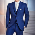 Royal Blue Party Men Suits for Wedding Tuxedo Three Piece Custom Made Wedding Groom Tuxedos Jacket Pants Vest