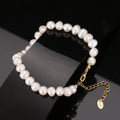 RINNTIN BGPB10 Fashion 925 Sterling Silver 6-7mm Cultured Freshwater White Pearl Bracelet for Women Girls
