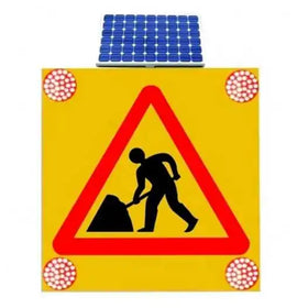 New High Solar Panel Reflective Screen Printing EGP LED Flashing Board Safety Traffic Warning Sign
