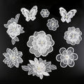 Handmade Beaded Lace Flower Cloth Patch Embroidery New DIY Decorative Lace Bud for Wedding Dress Clothing Accessories