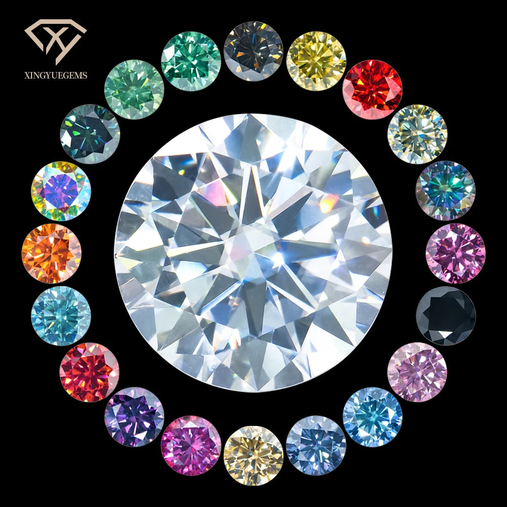 Synthetic Moissanite New Rough Color Moissanite Round Brilliant Cut Pink Moissanite Stone for Jewelry MegaBDM