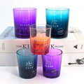 FENGJUN Unique Mini Translucence Colored Ombre Customized White Label Iridescent Holographic Candle Jars