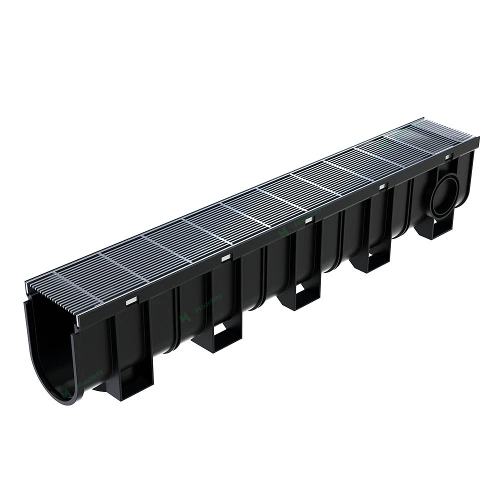 Moonbay Commercial Trench Drain Channel U-shape Plastic Covering with Easy Installation and Modern Design