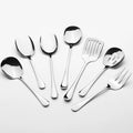 Stainless Steel Shovel Spoon Slotted Serving Spoons Buffet Server Kitchen Cooking Utensil Set