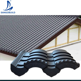 Traditional Double Roman Polymeric Roofing Tiles for Building Construction Temple & Park Use-UV Resistant 10-20 Year Warranty
