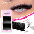 Abonnie Custom Korean Pbt Easy Fanning Velvet Eyelash Camellia Cashmere Lashes Trays Soft Silk Volume Lash Extension