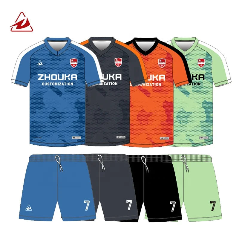 Professional Custom Sublimated Print Soccer Uniforms Team Club Retro Football Jersey Men Soccer Jersey Full Set
