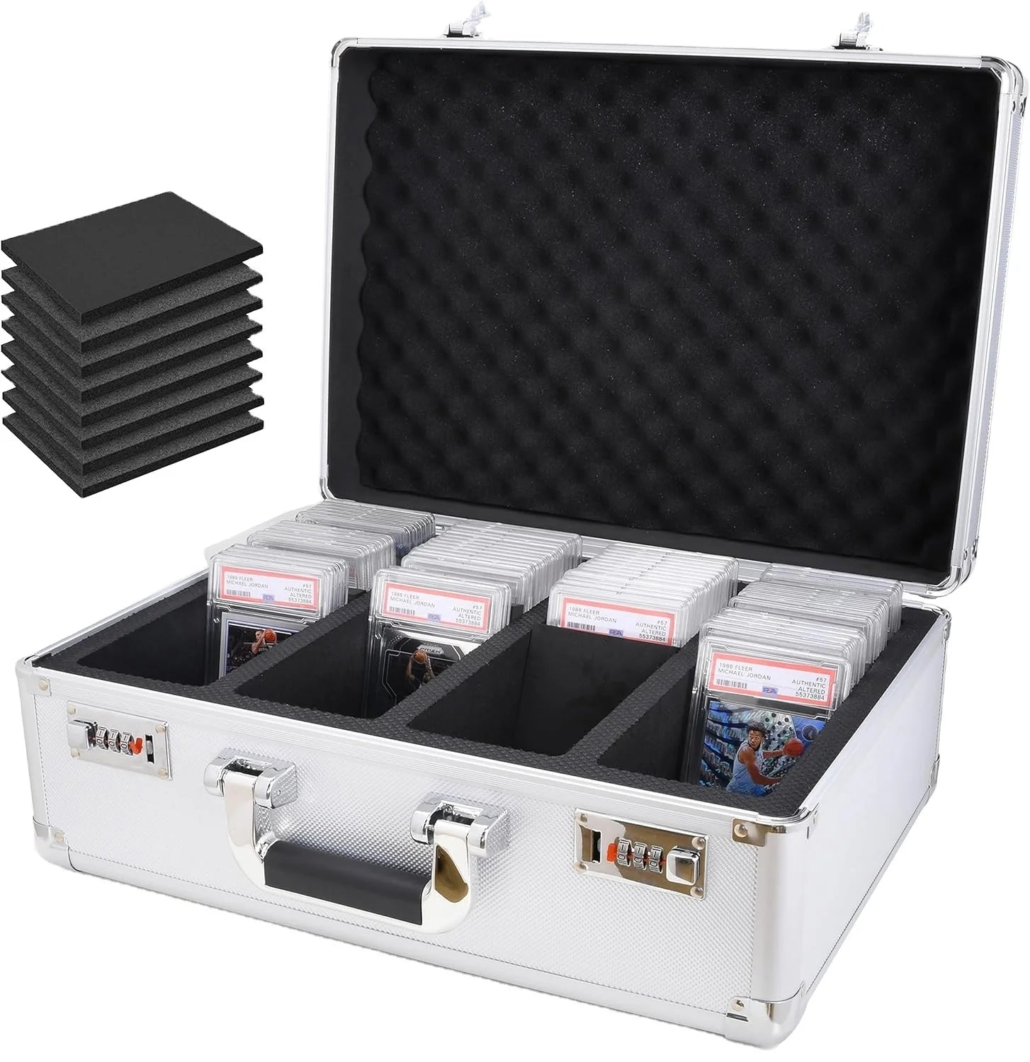 Graded Card Storage Case for 140+ Sport Trading Slabs Protector W/Lock OEM/ODM Waterproof IP65 Foldable
