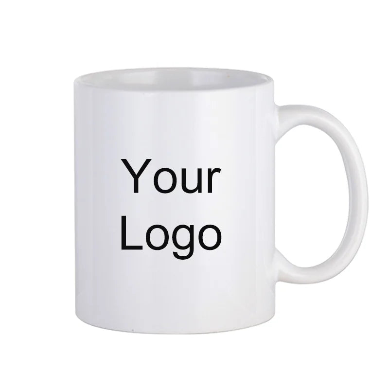 Wholesale Batch Customization 11oz White Ceramic Sublimation Christmas Mugs Custom Logo Coffee Tea Milk Cup Blank for Printing MegaBDM