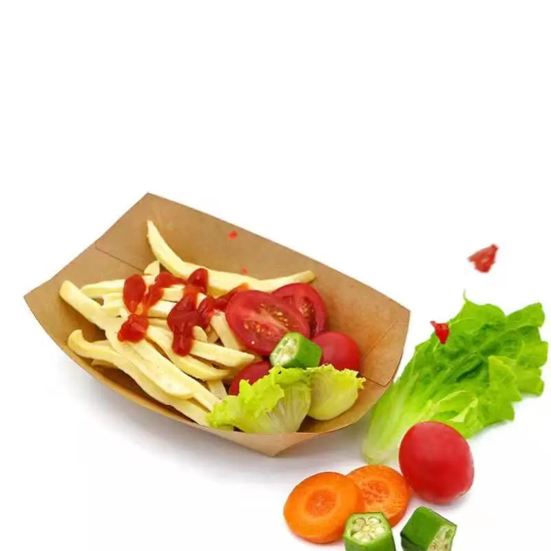 Best Sellers Kraft Paper Packaging Storage Box square for French Fries and Fish Disposable bowl