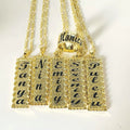 JX120 Vertical Personalized Nameplate Necklace Enamel Flower Rope Chain Jewelry Birthday Graduation Gift Wholesale Boy Men Women MegaBDM