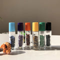 Amazons Top Seller Crystal Glass Bottle Roller Quartz Stone Chips Massage Bottle for Eyes Lip