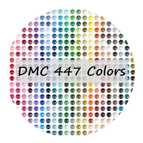R-001 DMC 447 Colors 2.8mm Round Beads Replacement Resinstone Mosaic Gem Art 5D Diamond Art Painting Round Drill