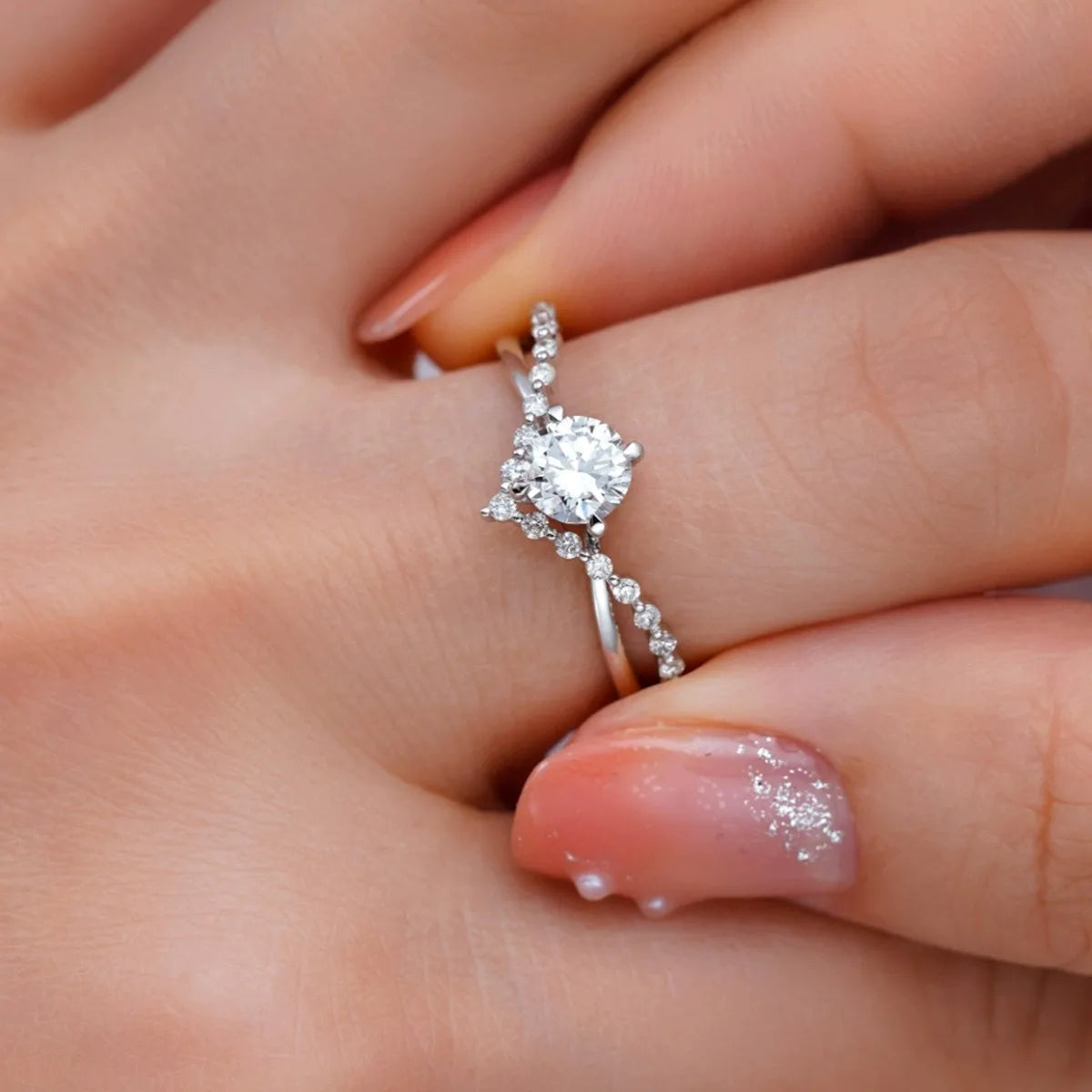 Classical Luxury 925 Sterling Silver White Zircon Diamond Finger Rings for Women Jewelry Wedding Engagement Gifts