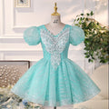 2025 Summer Sequin Women Ruffles Elegant Birthday Princess Dress Tulle Tutu Gowns Wedding Party Dresses with Puff Sleeves