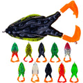 Lifelike 9cm 12g Double Hook Bass Fishing Lure Frogs Soft Bait Spinner Gear for River Lake and Stream Printed Plastic Metal