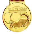 Custom Make Metal Die Cast Competition Gold Table Tennis Sports Medals with Ribbon