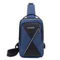 Wholesale Smart USB Charging Port Casual Men's Messenger Bag Man Side Sling Crossbody Chest Bags