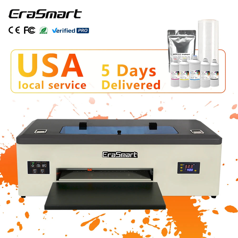Hot Selling A3 DTF L1800 1390 DX5 Head Impresora Textil Digital T Shirt Textile Printing Machine for Fabric Printing