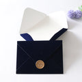 Ready to Ship Dark Blue Velvet Wedding Invitation Packing Envelopes for Business