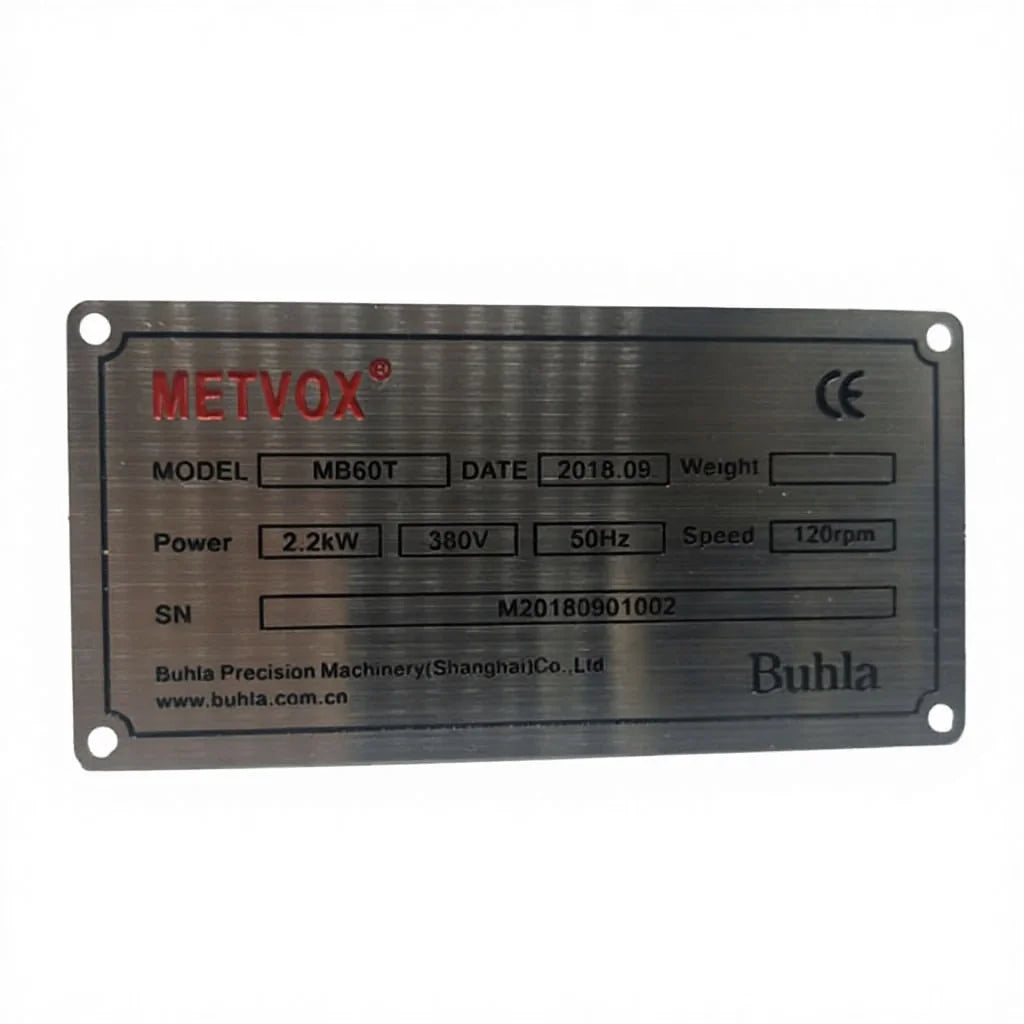 Custom Waterproof Metal Stickers High Gloss Metal Nameplate Factory Direct Customized Industrial Identification Plates