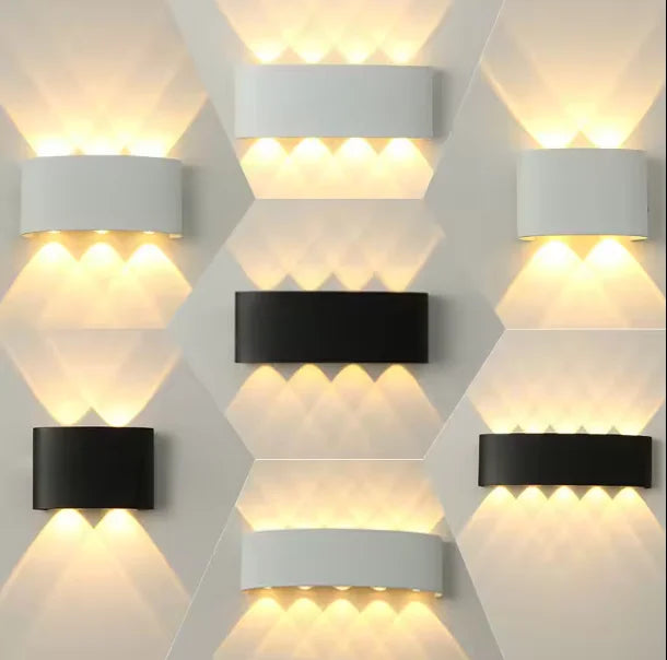 Hot Sale Wall-mounted up and Down Wall Lamp 4w 6w 8w 10w Waterproof Garden Porch Sconce Lighting Modern Outdoor Led Wall Light