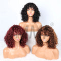 Hot-Selling Short Machine Made Wig SDD Hair High Density Human Hair Water Wave for Black Women Brazilian  Human Hair