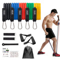 Gym Workout Premium Quality LATEX Resistance Bands Set 11PCS Stackable Exercise Bands