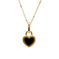 Korea Versatile Collarbone Chain High Sense Double Sided Shell Necklace Romantic Heart Pendant Necklace for Women