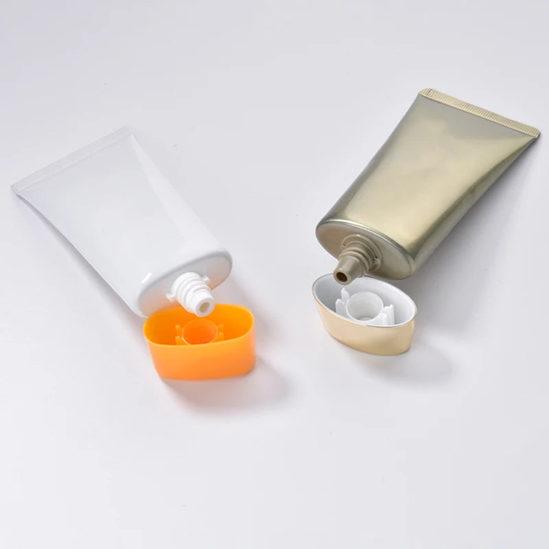 Customized 100ml 120ml 150ml Squeeze Packaging with Flip Top Cap Lotion Cosmetic Bottle Packaging Plastic Soft Tube