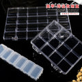 6/12/24 Grids Nail Art Storage Box Empty Jewelry Bead Gem False Tips Display Case Nail Glitter Rhinestone Container Box