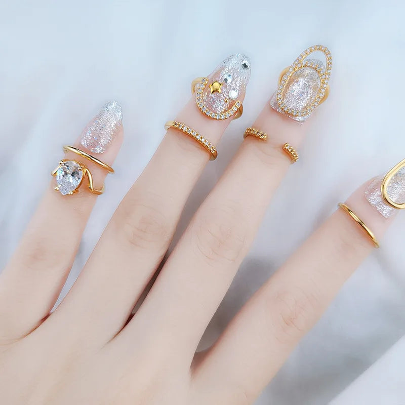 JOYFFO Latest Minimalist Women's Finger Nail Rings Fashion Bands Ring Jewelry MegaBDM