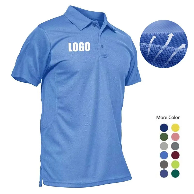 Polyester Sports Polo Shirts Wholesale Custom Short Sleeve Work Polo Shirts Fashion Custom Logo Mens Men'S Summer Polo T-Shirt