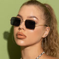 Sunway Eyewear Fashion New Vintage Women Small Square Metal Sunglasses for Men