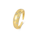 Fashion Jewelry 925 Sterling Silver Couple Rings Jewelry for Women 925 Silver Open Adjustable Small Star Zircon Rings for Women