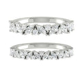 Starsgem 14k AU750 Solid Gold White Gold Marquise Moissanite Half Eternity Band Ring for Wedding