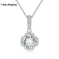 Starsgem 18k Gold Plated White Moissanite Diamond 925 Sterling Chains Jewelry Gemstone Necklace Luxury Silver Necklaces Womans