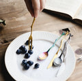 Creative Metal Tea/dessert/ice Cream/coffee Small Mixing Mini Spoon Set Titanium Gold Stainless Steel Spoon