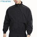 OEM Custom Logo Wholesales High Street Fashionable Zip up Lightweight Piping Windbreak Jacket Nylon Track Jacket Men