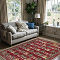 Modern Christmas Red Area Rug for Bedroom Living Room Kids Room Dorm Kitchen Sink Non-Slip Easy to Clean Low Pile
