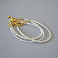 French Elegant Vintage Bracelet Jewelry Gold Brass Chain 2mm/3mm/4mm/5mm/6mm/8mm/10mm Pearls Beaded Bracelets