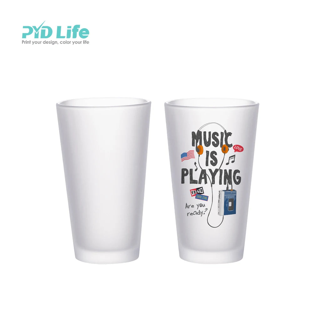 PYD Life Wholesale 17oz 500ml Sublimation Drinking Glass Beer Mug Custom Tumbler Cup Logo Blank Sublimation Tumbler