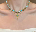 European Retro Beaded Layered Necklace Women's Bohemian Luxury Chain Accessories Wholesale N2302140