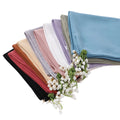 New Bowknot Water Diamond Pearl Chiffon Square Shawl Headband Muslim Scarf Hijab