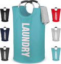 Durable Oxford Laundry Hamper Waterproof 82L Fabric Folding Laundry Basket Collapsible Clothes Hamper With Padded Handle