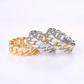 CAOSHI Factory Direct Sale Brass Metal Fashion Silver Gold Mens Punk Simple Twist Chain Rings Wholesale 2025